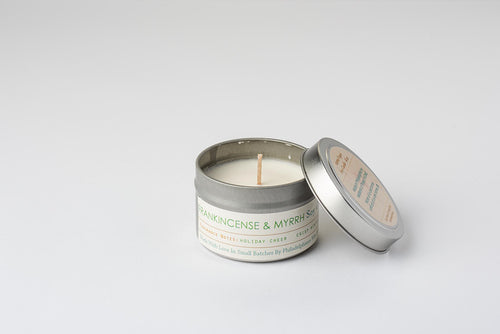 Frankincense & Myrrh 4oz Tin Candle