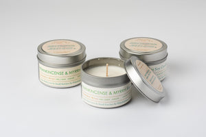 Frankincense & Myrrh 4oz Tin Candle