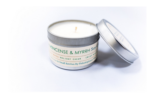 Frankincense & Myrrh 4oz Tin Candle